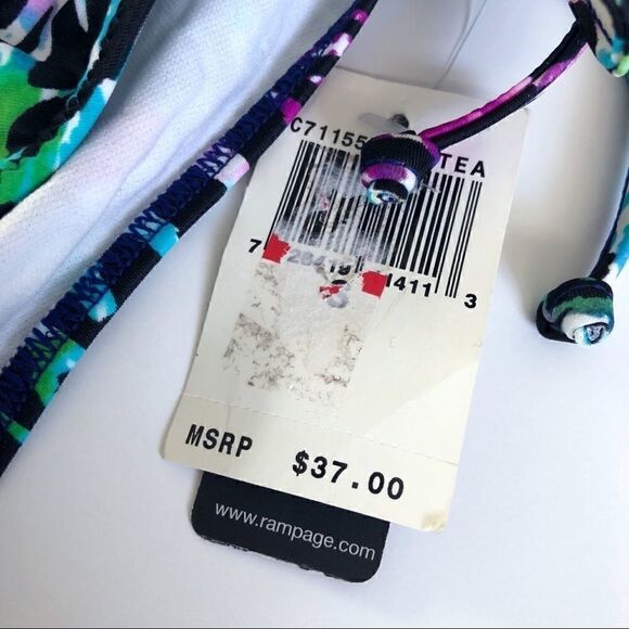 Rampage bikini bottoms ruffle leopard new - Picture 4 of 4